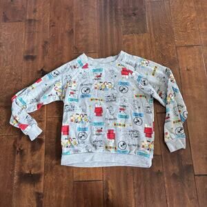 Mighty Fine x Peanuts‎ Women's Small Pullover Gray Sweatshirt